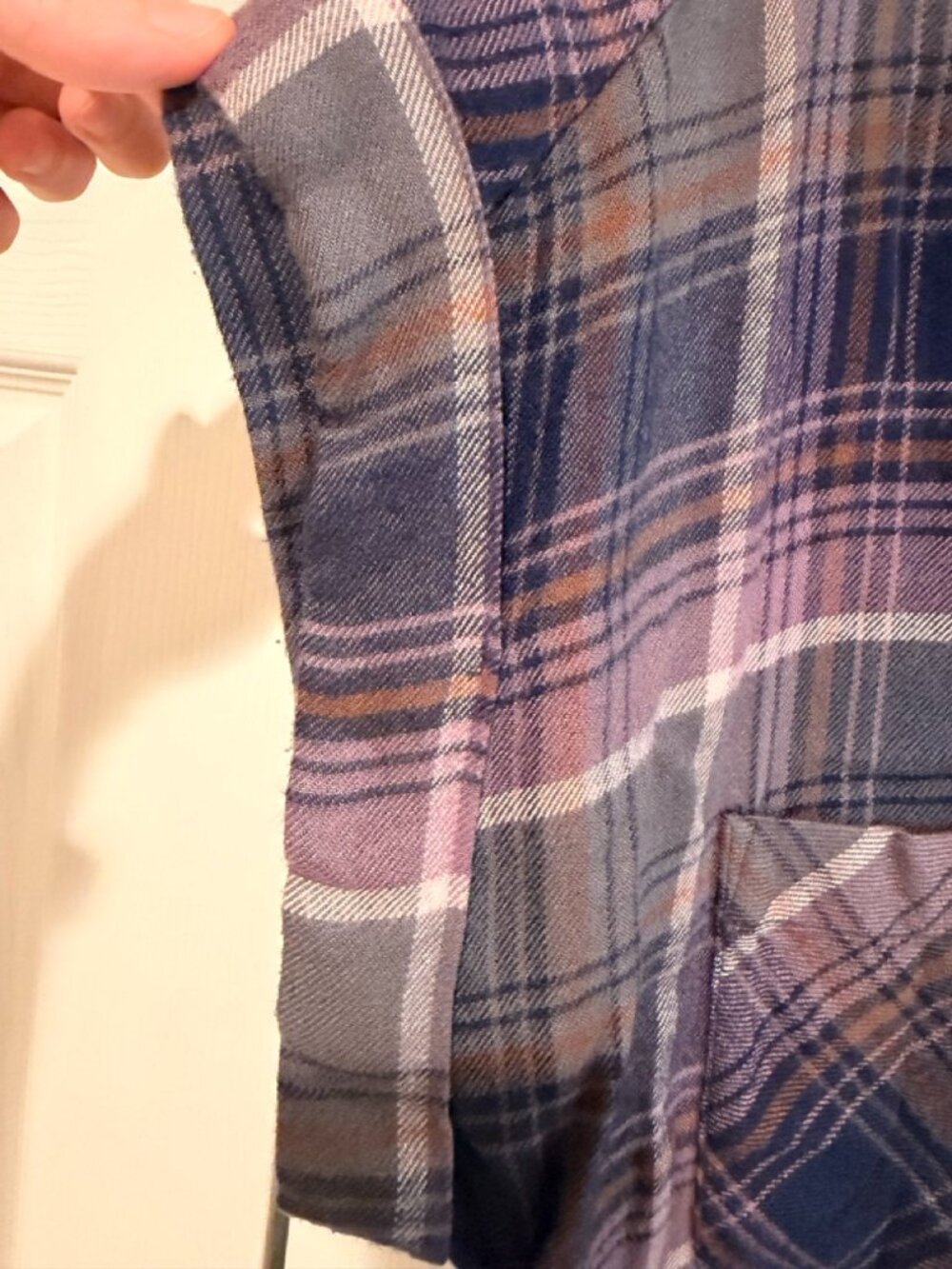 Anthropologie Cloth & Stone Short Sleeve Flannel Top. EXTRA soft fabric. Size L - Picture 2 of 7